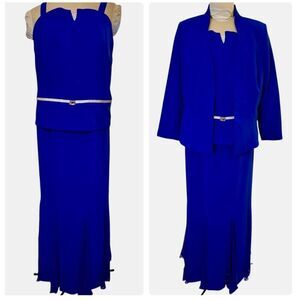 Junnie Leigh Formal Dress 2Pcs Plus Sz. 18 Rhinestone Mother of the Bride